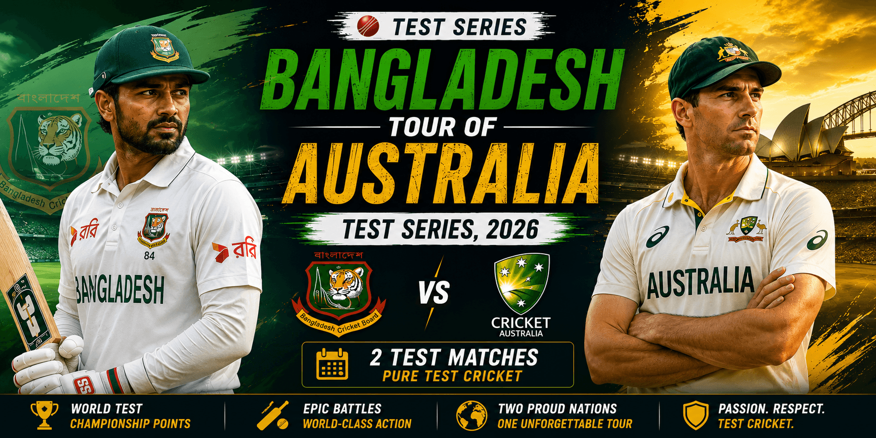 Australia vs Bangladesh series artwork