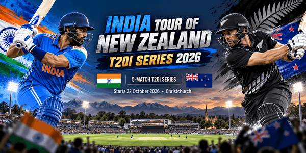 New Zealand versus India series artwork
