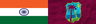 IND and WI team logos