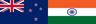 NZ and IND team logos