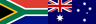 SA and AUS team logos